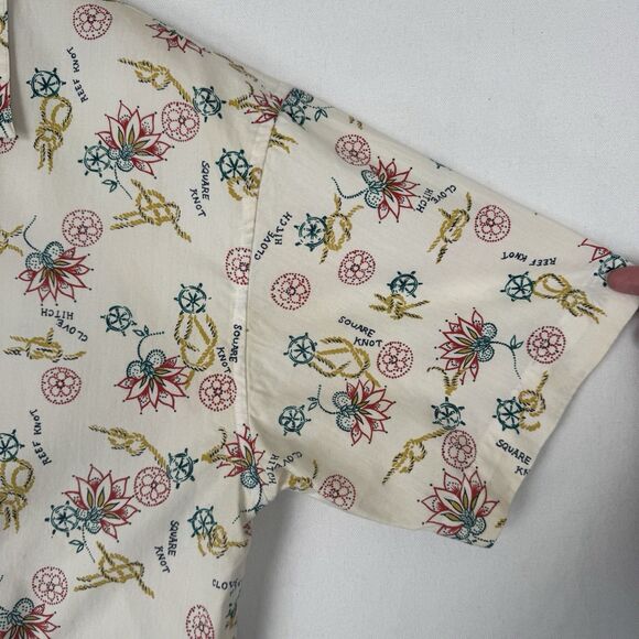 Vtg British Khaki Set Womens 10* Button Up Shirt Shorts Nautical Beach Tropical - Picture 16 of 16